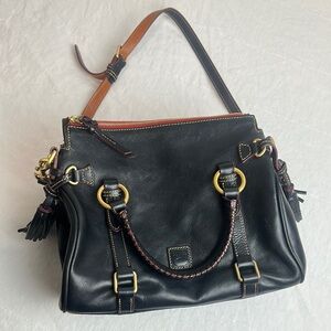 Dooney & Bourke Florentine Leather Satchel in Black